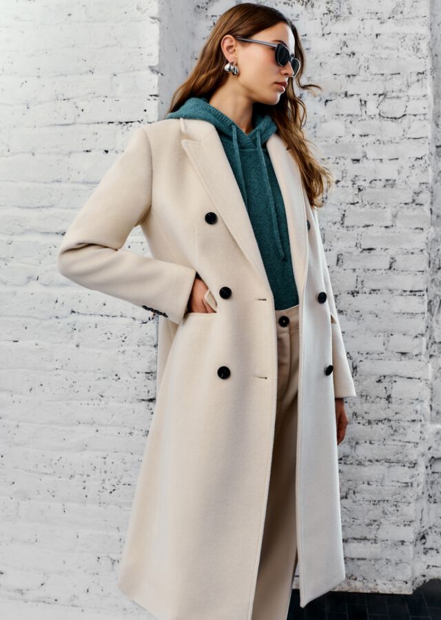 Cappotto da mezza stagione per donna, elegante e versatile Motivi